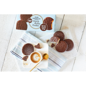 Dark Chocolate Dipped French Butter Cookies, 4.6oz