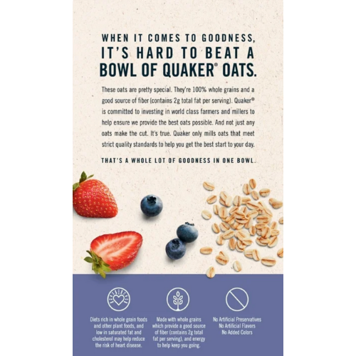 Quaker Instant Oatmeal, Blueberry & Strawberry, 1.37oz Box, 6pk