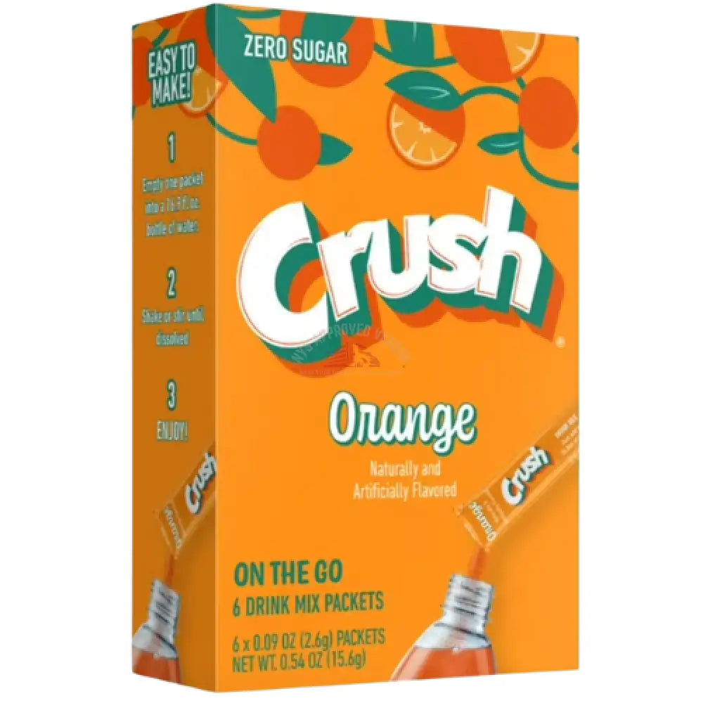 Crush On-the-Go Drink Mix (Orange) 6 Count Juice
