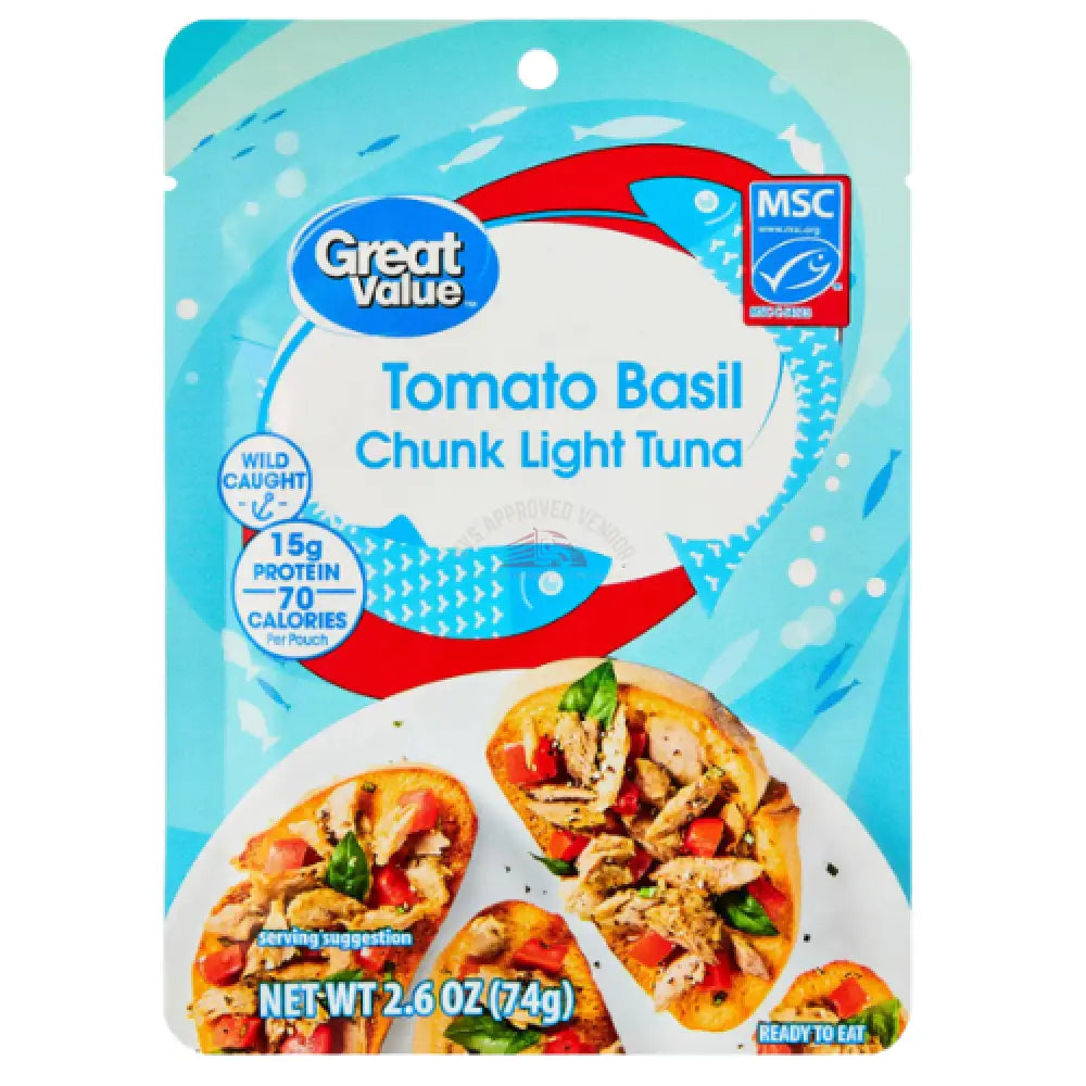 G-V Premium Tomato Basil Light Tuna 2.6oz Fish