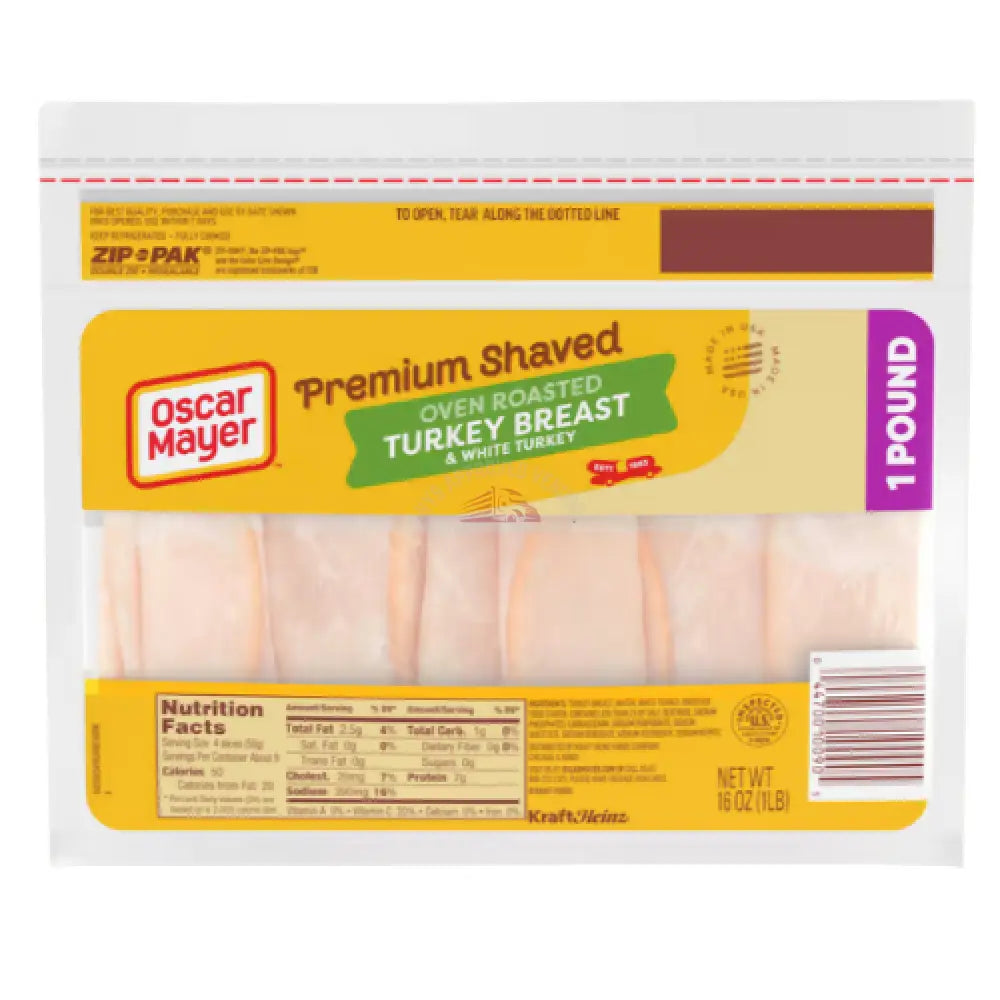 Oscar Mayer Shaved Oven Roasted Turkey Breast 16oz Meat
