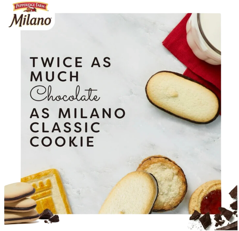 Pepperidge Farm Milano Double Dark Chocolate Cookies, 7.5oz