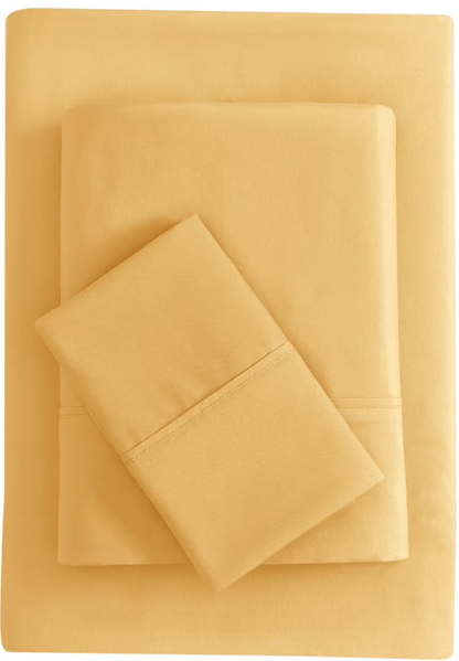 Microfiber Bed Sheet Set, 3pc Twin-Mustard