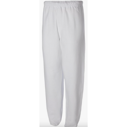 Sweatpants w/Pockets 100% Cotton (White)