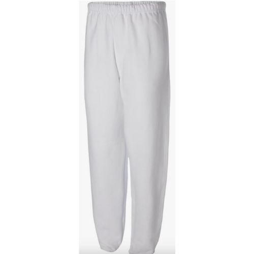 Sweatpants w/Pockets 100% Cotton (White)