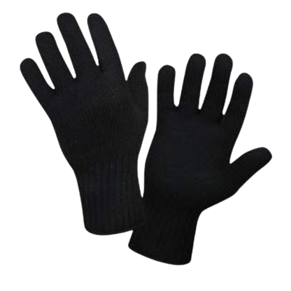 100% Wool Gloves (Black)