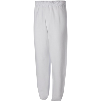 Sweatpants w/Pockets 100% Cotton (White)