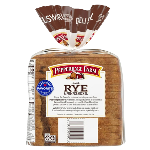 Pepperidge Farm Rye & Pumpernickel Swirl Bread, 16oz