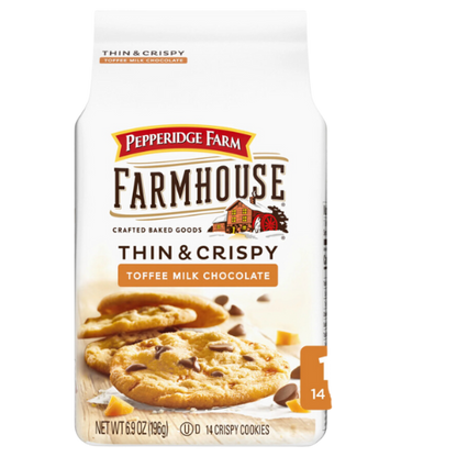 Pepperidge Farm Farmhouse Thin & Crispy Toffee Milk, 6.9oz