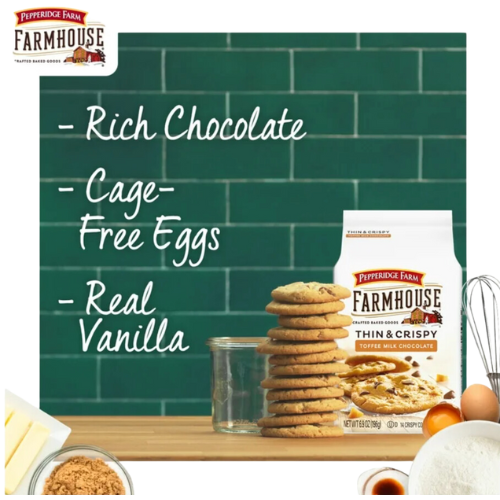 Pepperidge Farm Farmhouse Thin & Crispy Toffee Milk, 6.9oz
