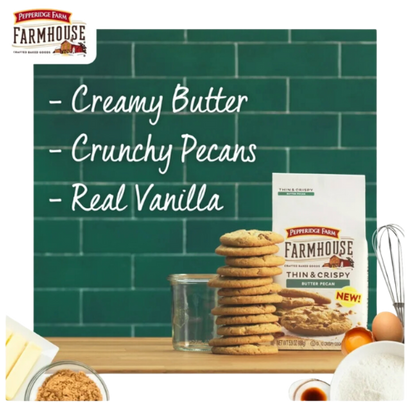 Pepperidge Farm Farmhouse Thin & Crispy Butter Pecan Cookies, 5.9oz