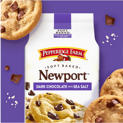 Pepperidge Farm Newport Dark Chocolate Cookies with Sea Salt, 8.6