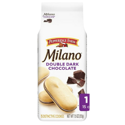 Pepperidge Farm Milano Double Dark Chocolate Cookies, 7.5oz