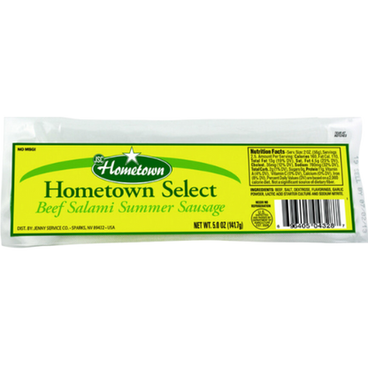 Hometown Select Beef Salami Summer Sausage 5oz
