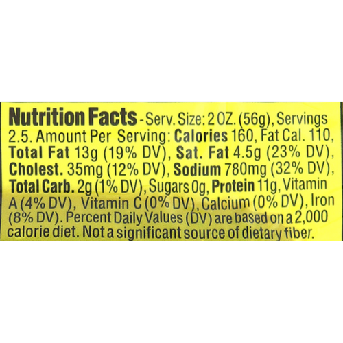 Hometown Select Beef Hot & Spicy Summer Sausage 5oz