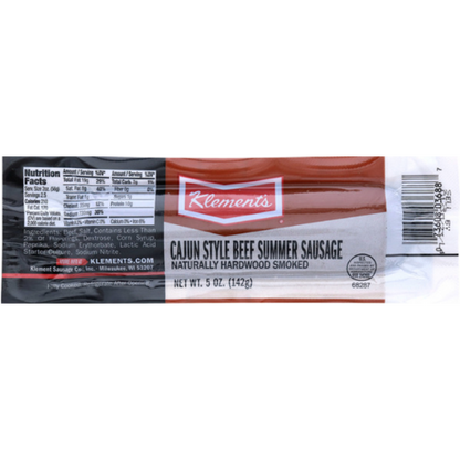 Klement's Cajun Style Beef Summer Sausage 5oz