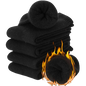 100% Wool Socks, 5 Pk (Black)