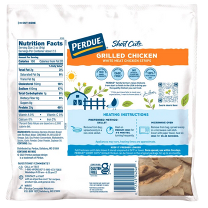 Perdue Short Cuts, Grilled Chicken Breasts Strips, 8oz