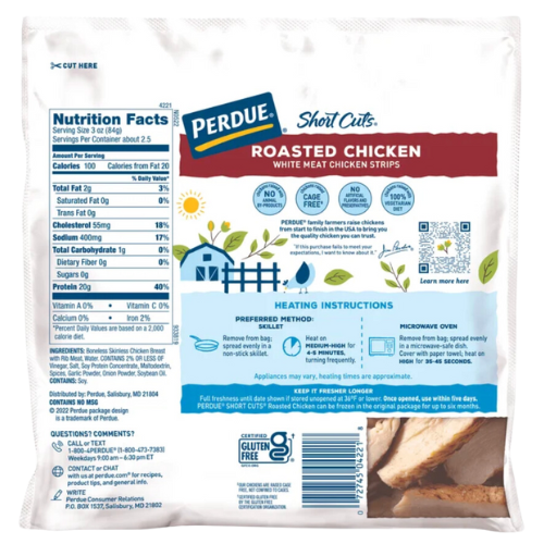Perdue Short Cuts, Rotisserie Chicken Breast Strips, 8oz