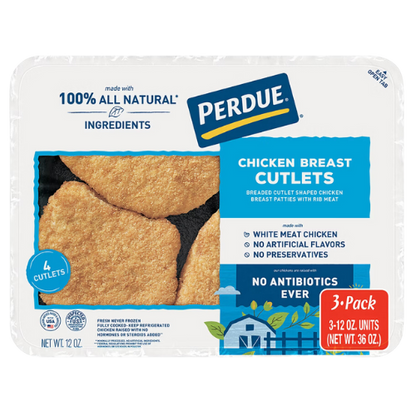 Perdue Breaded Chicken Breast Cutlets, 3pk./12 oz.