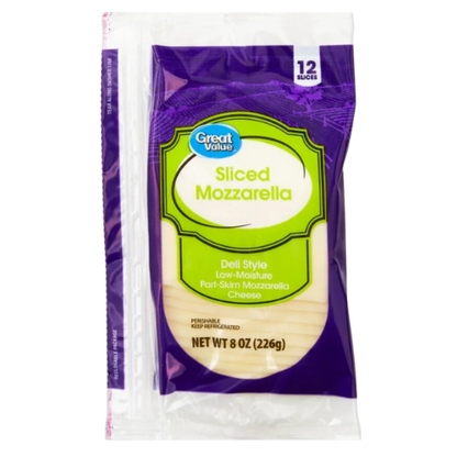 Low-Moisture Part-Skim Sliced Mozzarella Cheese, 8oz, 12 Count