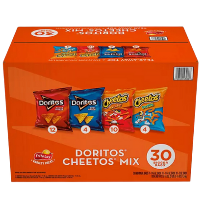 Frito-Lay Doritos & Cheetos Variety Pack Chips, 30pk