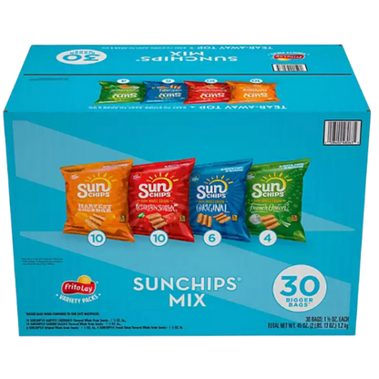 SunChips Variety Pack Whole Grain Chips, 30pk