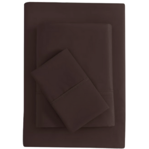 Microfiber Bed Sheet Set, 3pc Twin-Brown