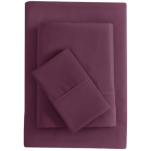 Microfiber Bed Sheet Set, 3pc Twin-Purple