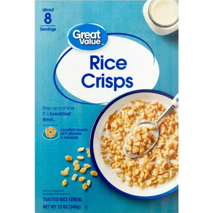 G V Toasted Rice Crisps Breakfast Cereal, 12 oz