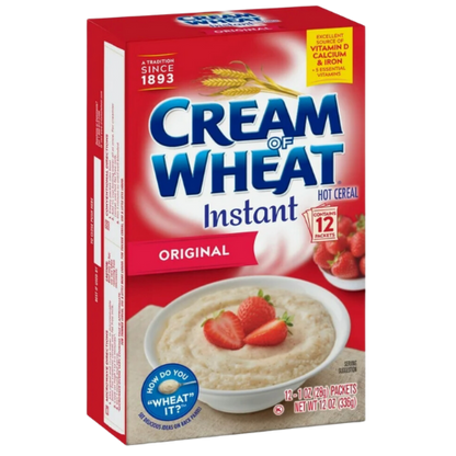 Cream of Wheat Instant Hot Breakfast Cereal, 1oz, 12ct