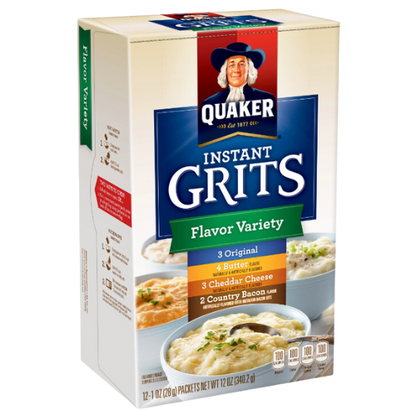Quaker, Instant Grits Variety Pack, 0.98oz, 22pk