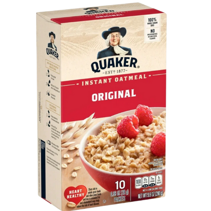Quaker Instant Oatmeal, Original, 9.8 oz, 10pk