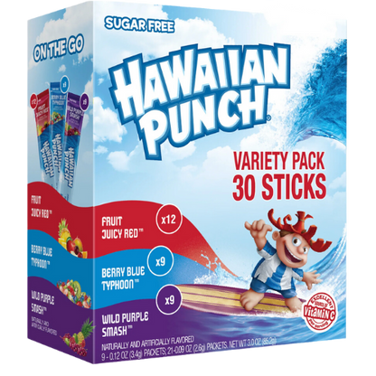 Hawaiian Punch Powder Drink Mix Variety Pack, 30ct
