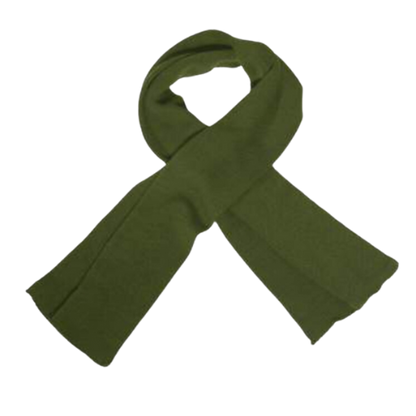 100% Wool Scarf (Olive Green)