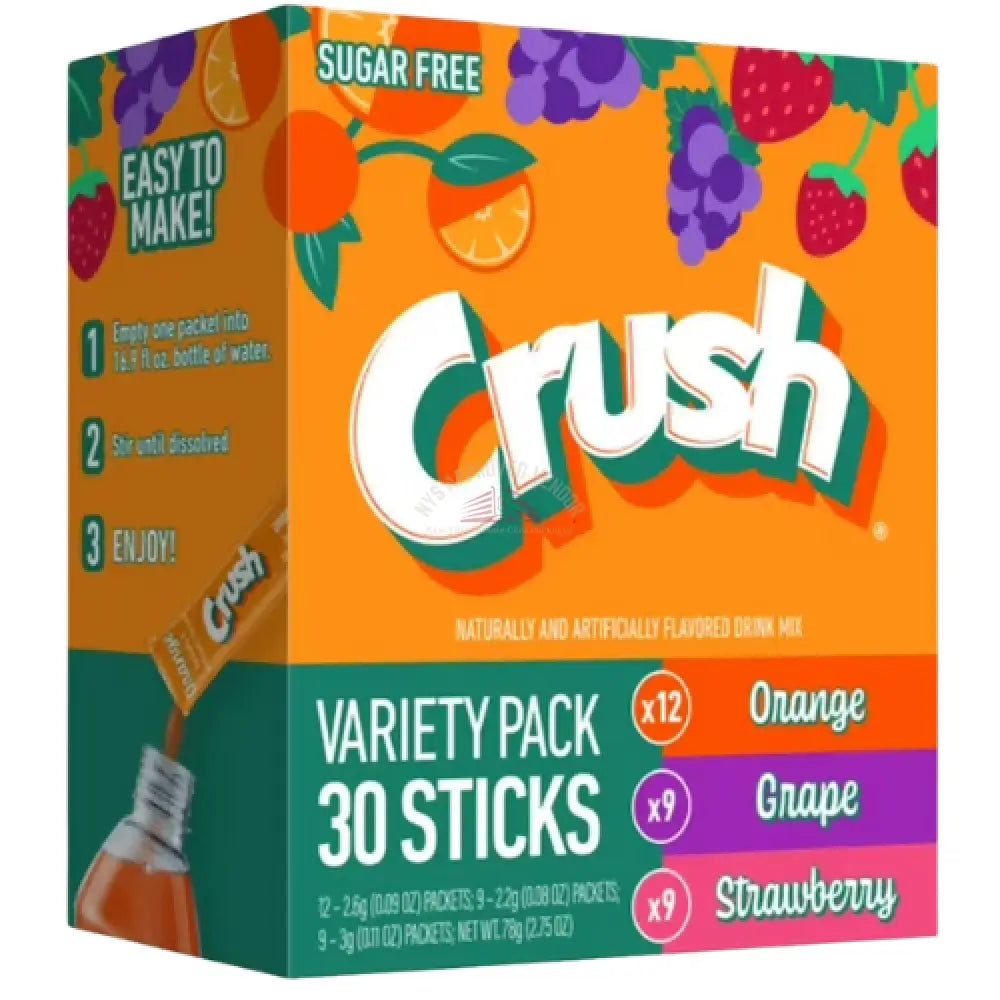 Crush Powdered Drink Mix Variety Pack 30ct Juice