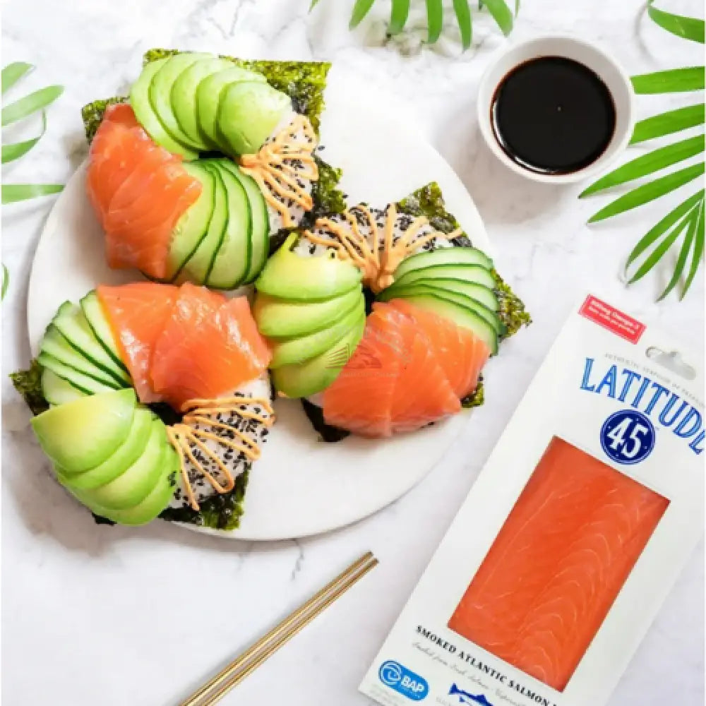 Latitude 45 Cold Smoked Atlantic Salmon Loin 8oz, Fish