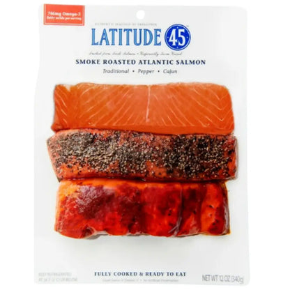 Latitude 45 Smoke Roasted Atlantic Salmon 12oz, Fish