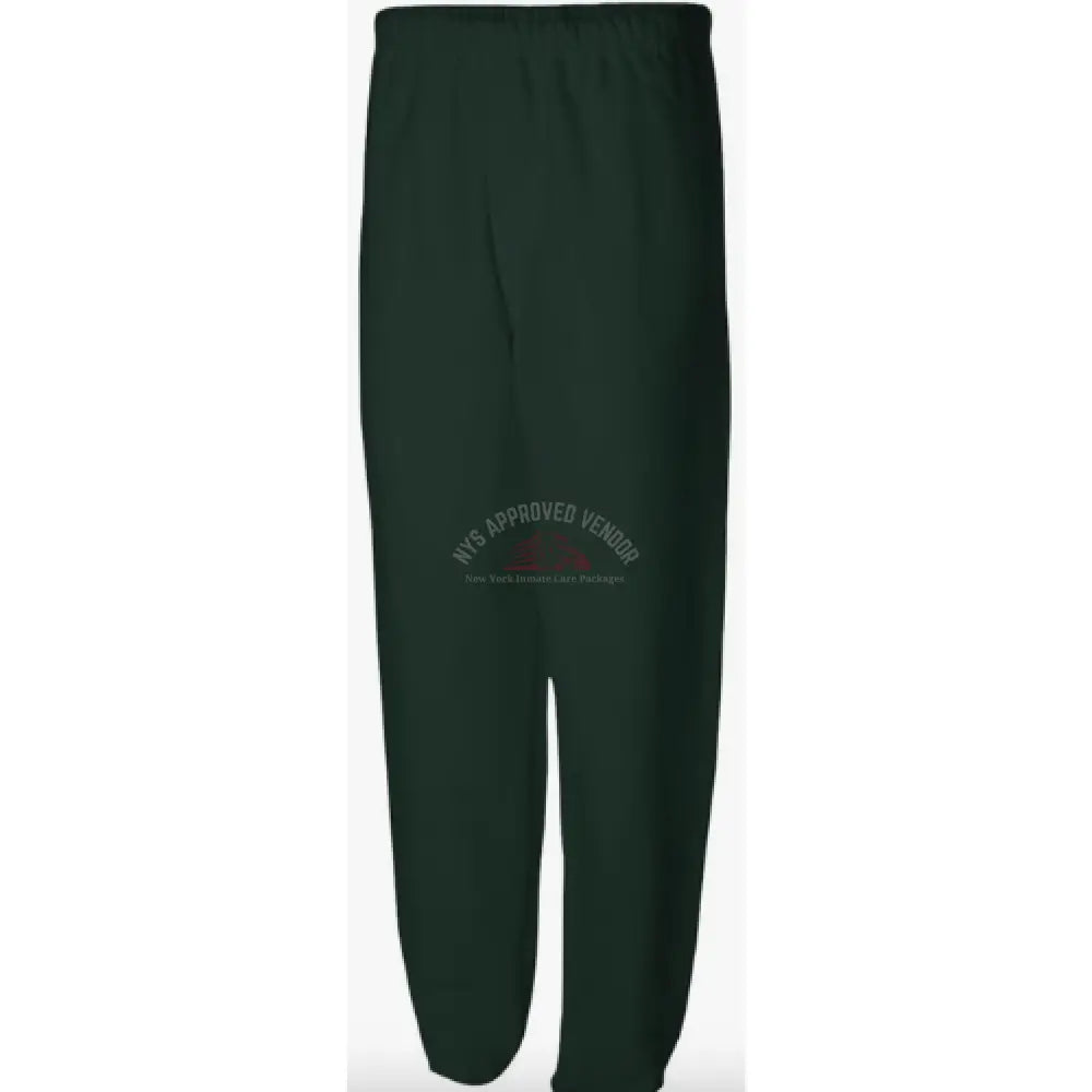 Sweatpants w/Pockets 100% Cotton (Green) M Sweatpants