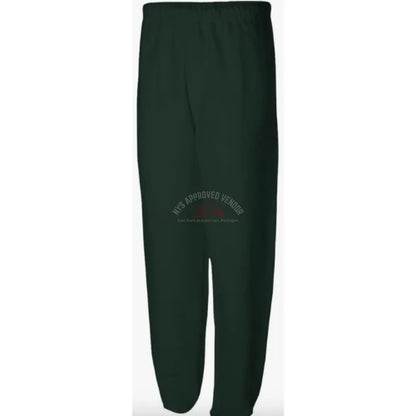 Sweatpants w/Pockets 100% Cotton (Green) M Sweatpants