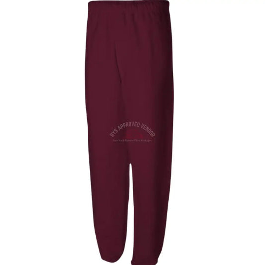 Sweatpants w/Pockets 100% Cotton (Maroon) Sweatpants