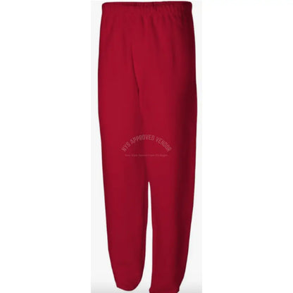 Sweatpants w/Pockets 100% Cotton (Red) M Sweatpants