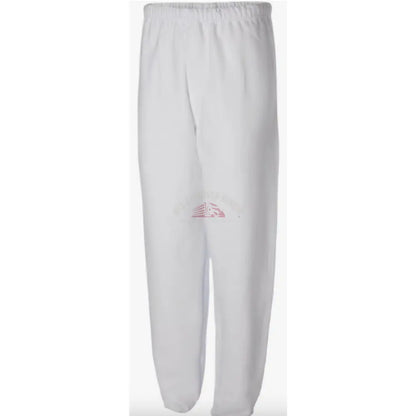 Sweatpants w/Pockets 100% Cotton (White) S Sweatpants