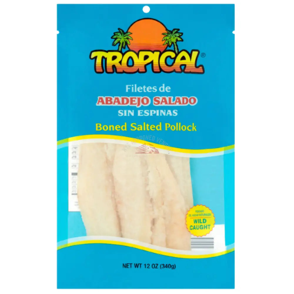 Tropical Boned Salted Pollock Fillets (Abadejo Salado) 12oz Wild Caught Fish