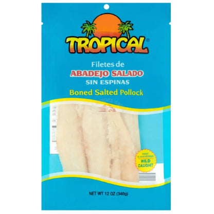 Tropical Boned Salted Pollock Fillets (Abadejo Salado) 12oz Wild Caught Fish