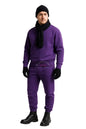 Wool Hat Scarf Gloves and Sweatsuit Set (Purple Sweatsuit & Black Hat Scarf & Glove set Sweatsuit w/Hat Scarf & Gloves